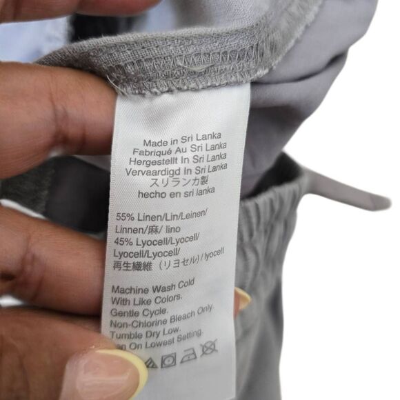 J.Crew Point Sur Seaside Joggers Pants Women's 12 Gray‎ Linen Drawstring Casual - Picture 7 of 8